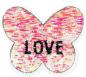 Preview: Applikation - Wendepailletten - Schmetterling Love - Aufnäher